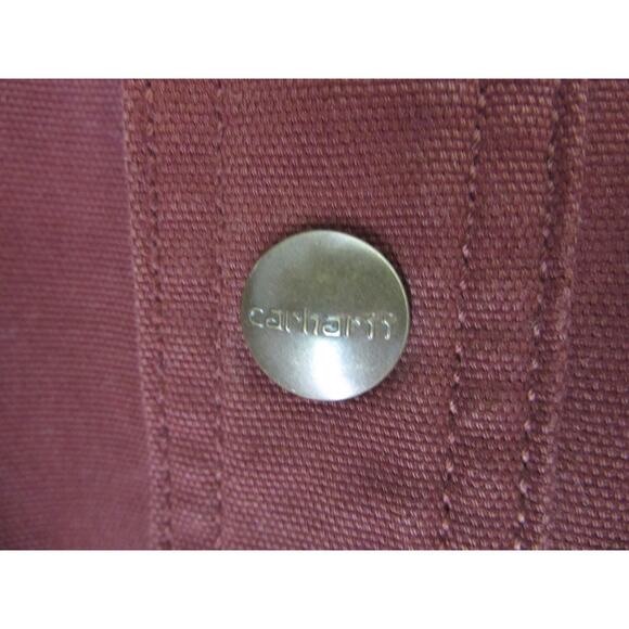 CARTHARTT Rust Flannel Lined 2XL Long Sleeve Snap Closure Pockets Collar Jacket - Picture 5 of 7